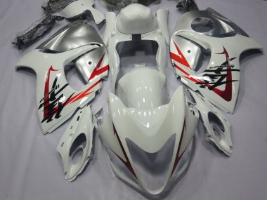 Carene Moto Suzuki GSXR 1300 Hayabusa 2008-2020 - Bianco Rosso Argento
