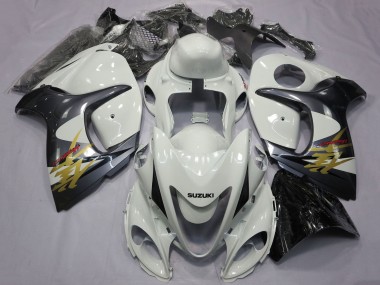 Carene Moto Suzuki GSXR 1300 Hayabusa 2008-2020 - Bianco Grigio Oro Nero