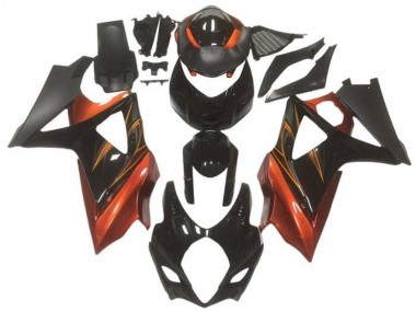 Carena Moto Suzuki GSXR 1000 2005-2006 - Nero Lucido Nero Opaco Arancia