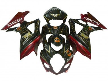 Carena Moto Suzuki GSXR 1000 2005-2006 - Nero Rosso Oro BACARDI