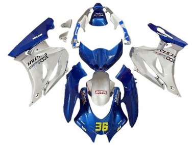 Carena Moto Suzuki GSXR1000 2017-2024 - Blu Argento Motul 36