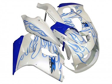 Carena Moto Suzuki GSXR 600 / GSXR 750 1996-2000 - Bianco Blu Fiamma