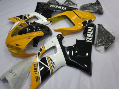 Carena Moto Yamaha YZF 1000 R1 1998-1999 - Giallo Bianco Nero Lucido