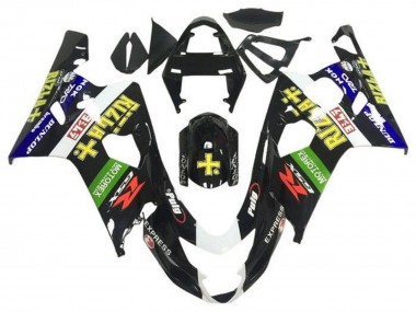Carena Moto Suzuki GSXR 600 / GSXR 750 2004-2005 - Nero Lucido Blu Verde Giallo Rizla