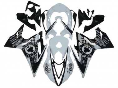 Carena Moto Triumph Daytona 675 Triple 2013-2016 - Bianco Nero Lucido Cafe London