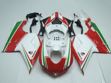 Carena Moto Ducati 1098 2007-2014 - Bianco Rosso Verde Banda
