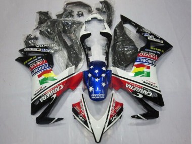 Carena Moto Honda CBR500R 2013-2015 - Bianco Rosso Blu Nero Lucido Star Carrera Lee DENSO EuroBet