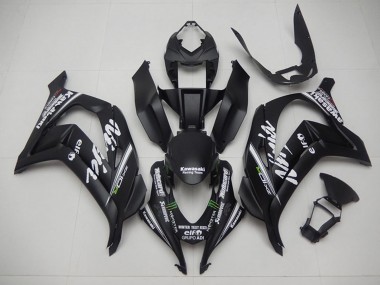Carena Moto Kawasaki ZX10R 2016-2020 - Nero Opaco Verde Bianco Mostro Corsa Team Motocard