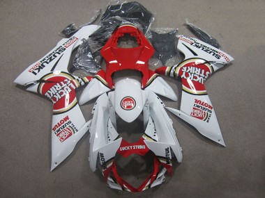 Carena Moto Suzuki GSXR 600 2011-2024 - Bianco Rosso Motul Lucky Strike