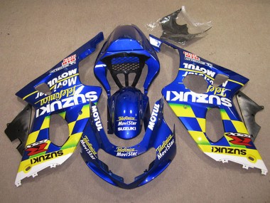 Carene Moto Suzuki GSXR 1000 2000-2002 - Blu Giallo Bianco Telefonica MoviStar