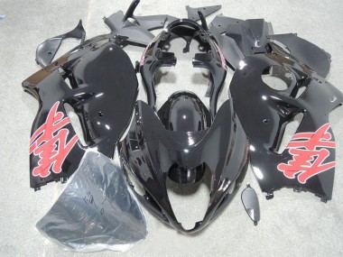 Carena Moto Suzuki GSXR 1300 Hayabusa 1996-2007 - Nero Lucido Rosso Decal