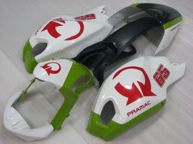 Carena Moto Ducati Monster 696 2008-2012 - Bianco Verde Rosso Pramac 65