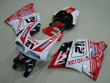 Carena Moto Ducati 748 916 996 996S 1993-2005 - Bianco Rosso Nero Lucido Valsir Xerox 21