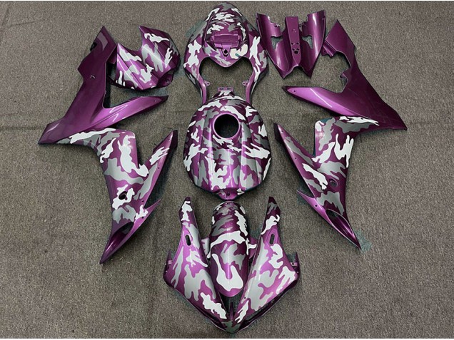 Magenta Scuro Mimetico 2004-2006 Yamaha R1 Carene Moto