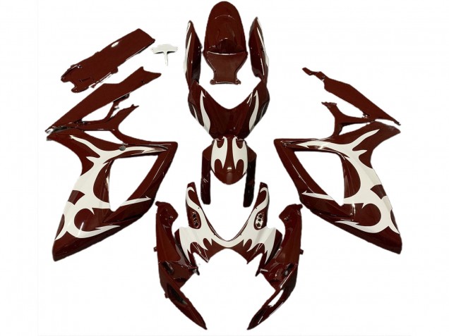 Marrone & Bianco 2006-2007 Suzuki GSXR 600-750 Carene Moto Marrone & Bianco 2006-2007 Suzuki GSXR 600-750 Carene Moto