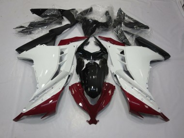 Marrone & Bianco 2013-2018 Kawasaki Ninja 300 Carene Moto