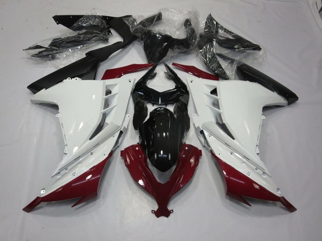 Marrone & Bianco 2013-2018 Kawasaki Ninja 300 Carene Moto