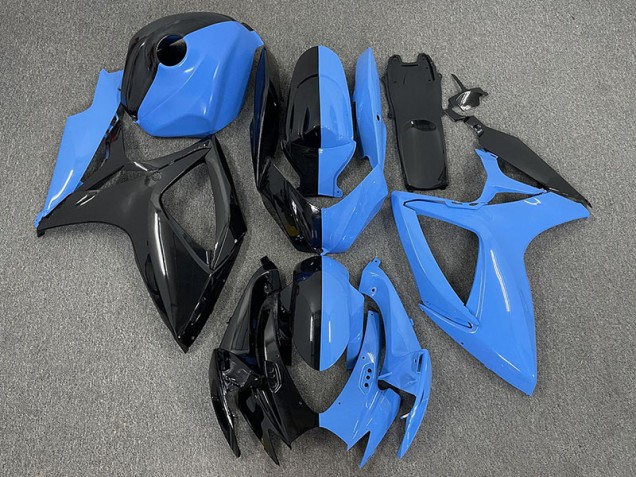 Metà Blu & Nero 2006-2007 Suzuki GSXR 600-750 Carene Moto Metà Blu & Nero 2006-2007 Suzuki GSXR 600-750 Carene Moto