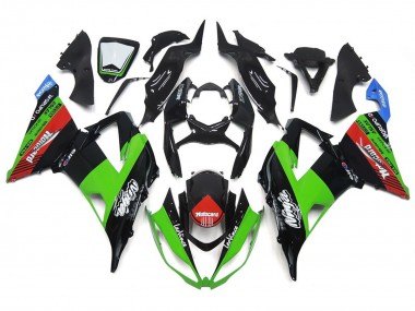 Motocard Verde & Nera 2013-2018 Kawasaki ZX6R Carene Moto