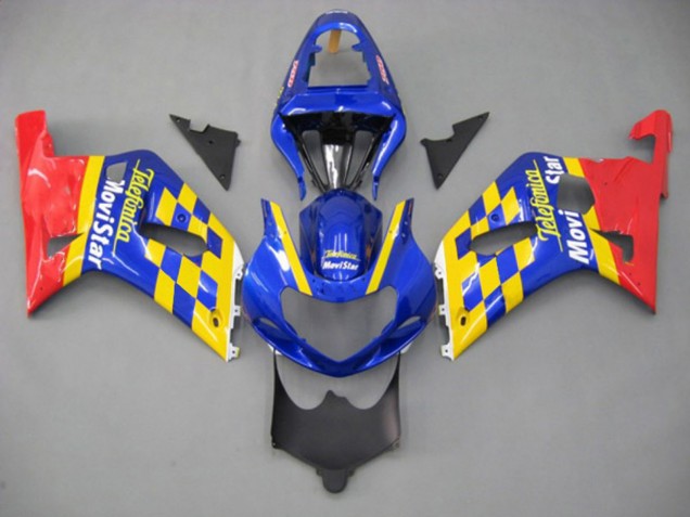 Movistar 2001-2003 Suzuki GSXR 600-750 Carene Moto Movistar 2001-2003 Suzuki GSXR 600-750 Carene Moto