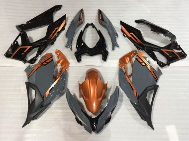 Nardo Grigio & Arancione 2018-2023 Kawasaki Ninja 400 Carene Moto