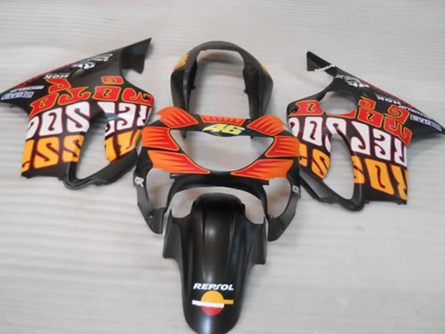 Nero Arancione Opaco & Rosso 1999-2000 Honda CBR600 F4 Carene Moto Nero Arancione Opaco & Rosso 1999-2000 Honda CBR600 F4 Carene Moto
