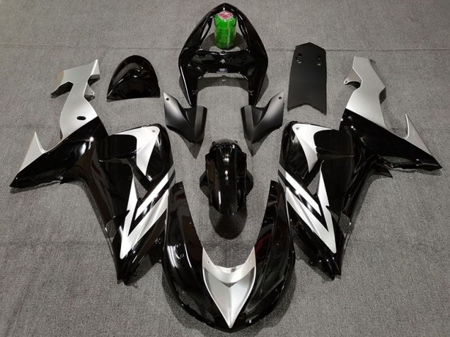 Nero & Argento 2006-2007 Kawasaki ZX10R Carene Moto Nero & Argento 2006-2007 Kawasaki ZX10R Carene Moto