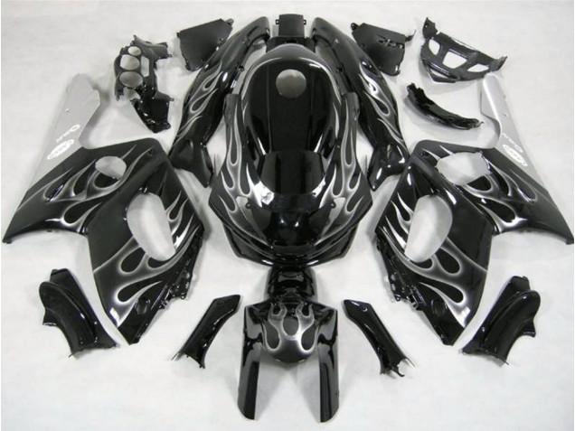 Nero & Argento Fiamma 1998-2007 Yamaha YZF600 Carene Moto Nero & Argento Fiamma 1998-2007 Yamaha YZF600 Carene Moto