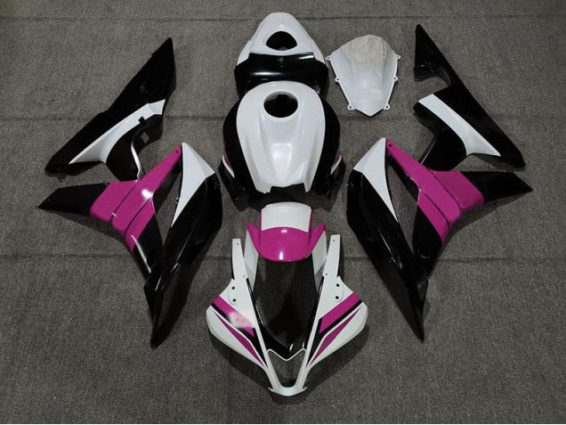 Nero Bianco & Rosa 2007-2008 Honda CBR600RR Carene Moto Nero Bianco & Rosa 2007-2008 Honda CBR600RR Carene Moto