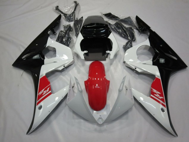Nero Bianco & Rosso 2005 Yamaha R6 Carene Moto Nero Bianco & Rosso 2005 Yamaha R6 Carene Moto