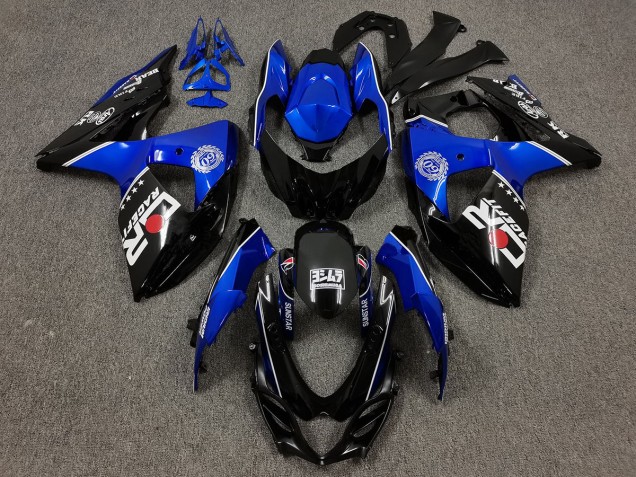 Nero & Blu Con Loghi Personalizzati 2009-2016 Suzuki GSXR 1000 Carene Moto Nero & Blu Con Loghi Personalizzati 2009-2016 Suzuki GSXR 1000 Carene Moto
