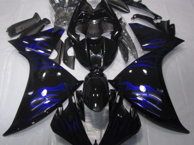 Nero & Blu Fiamma 2009-2011 Yamaha R1 Carene Moto
