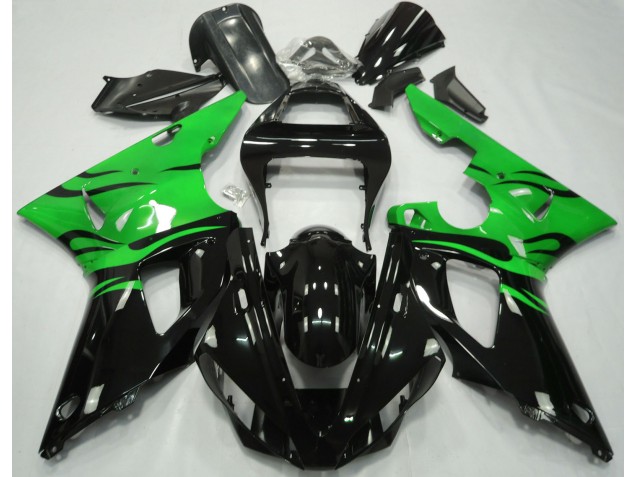 Nero Fiamma & Verde 2000-2001 Yamaha R1 Carene Moto Nero Fiamma & Verde 2000-2001 Yamaha R1 Carene Moto