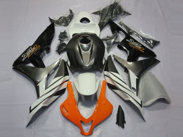 Nero Grigio & Arancione 2007-2008 Honda CBR600RR Carene Moto