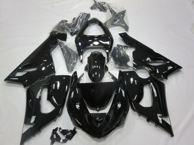 Nero Lucido 2005-2006 Kawasaki ZX6R Carene Moto Nero Lucido 2005-2006 Kawasaki ZX6R Carene Moto
