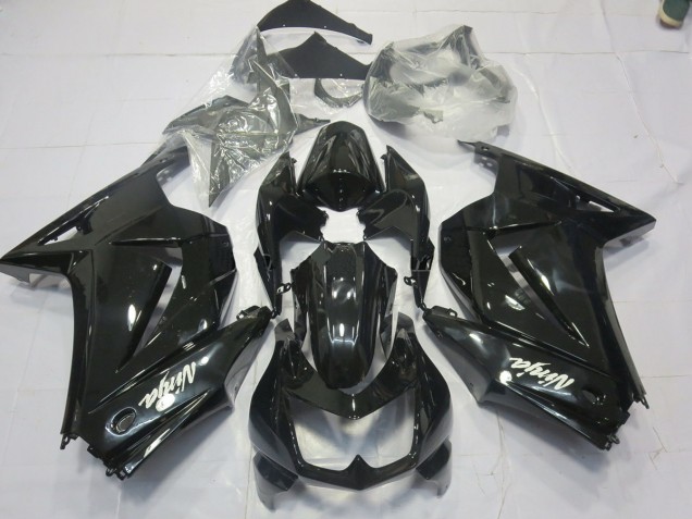 Nero Lucido 2008-2012 Kawasaki Ninja 250 Carene Moto Nero Lucido 2008-2012 Kawasaki Ninja 250 Carene Moto