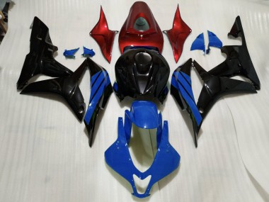 Nero Lucido & Accenti Blu & Rossi 2007-2008 Honda CBR600RR Carene Moto