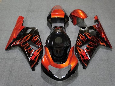 Nero Lucido & Arancione 2001-2003 Suzuki GSXR 600-750 Carene Moto