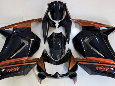Nero Lucido & Arancione 2008-2012 Kawasaki Ninja 250 Carene Moto
