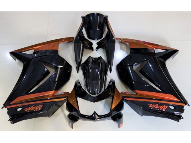 Nero Lucido & Arancione 2008-2012 Kawasaki Ninja 250 Carene Moto Nero Lucido & Arancione 2008-2012 Kawasaki Ninja 250 Carene Moto