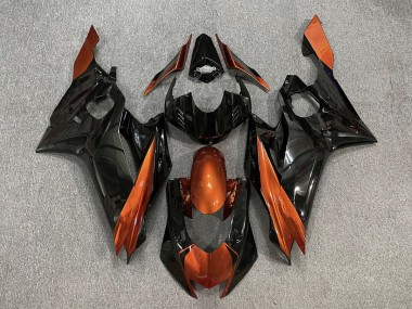 Nero Lucido & Arancione Bruciato 2017-2021 Yamaha R6 Carene Moto