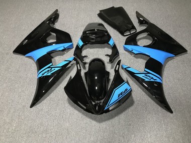 Nero Lucido & Azzurro 2003-2004 Yamaha R6 Carene Moto
