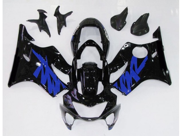 Nero Lucido & Blu 1999-2000 Honda CBR600 F4 Carene Moto Nero Lucido & Blu 1999-2000 Honda CBR600 F4 Carene Moto