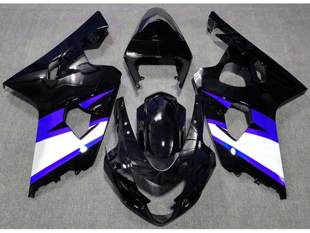 Nero Lucido & Blu 2004-2005 Suzuki GSXR 600-750 Carene Moto Nero Lucido & Blu 2004-2005 Suzuki GSXR 600-750 Carene Moto