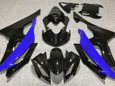 Nero Lucido & Blu 2008-2016 Yamaha R6 Carene Moto