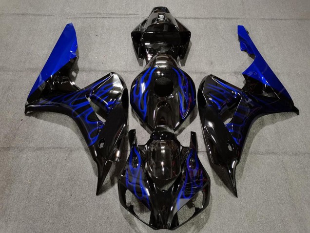 Nero Lucido Blu Fiamma 2006-2007 Honda CBR1000RR Carene Moto Nero Lucido Blu Fiamma 2006-2007 Honda CBR1000RR Carene Moto