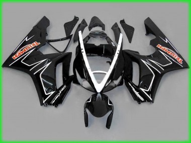 Nero Lucido Con Bianco 2006-2008 Triumph Daytona 675 Carene Moto