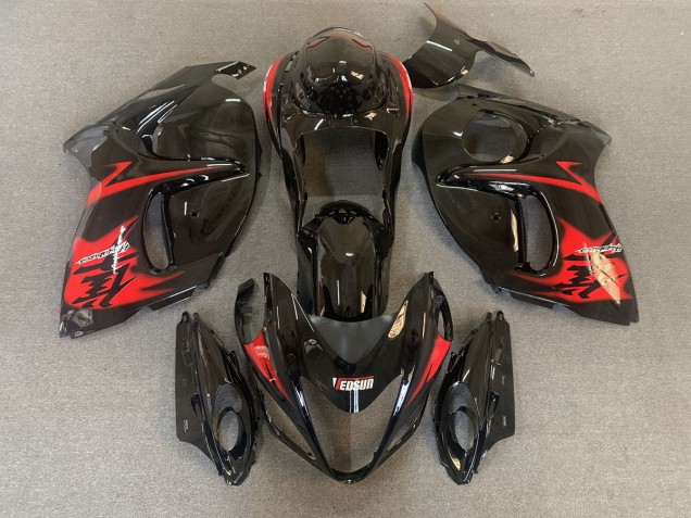 Nero Lucido Con Loghi Rossi 2008-2020 Suzuki GSXR 1300 Carene Moto Nero Lucido Con Loghi Rossi 2008-2020 Suzuki GSXR 1300 Carene Moto
