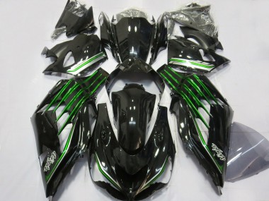 Nero Lucido Con Verde 2012-2021 Kawasaki ZX14R Carene Moto