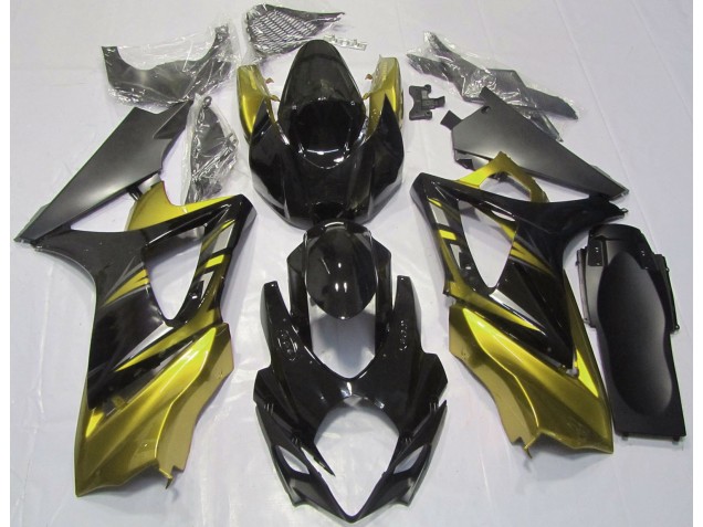 Nero Lucido & Giallo 2007-2008 Suzuki GSXR 1000 Carene Moto Nero Lucido & Giallo 2007-2008 Suzuki GSXR 1000 Carene Moto